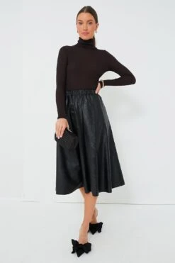 Black Vilma Vegan Leather Embossed Skirt -MOTHER || Veronica Beard Shop 09pMavVHuAIhjQ2or3h5aAfxzrbnQGdc 1