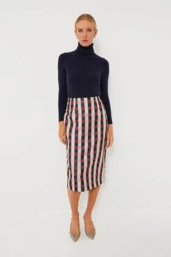 Bordeaux Check Jacquard Cynthia Skirt -MOTHER || Veronica Beard Shop 0uP0IzEFVt7dqjbGfVka1sSgJuTTvla5 1