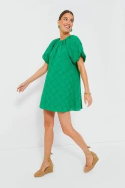 Green Eyelet Quincy Mini Dress -MOTHER || Veronica Beard Shop 3nJWr8QMFZT1TuLBGSOrtFsTISeo92Xo 1