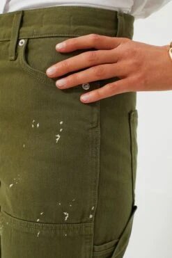 Veronica Beard Army Dylan Paint Splatter Pant With Patch -MOTHER || Veronica Beard Shop 4pRZ6wxProNHOZdGl9YasjHJt5wjaEoZ 1