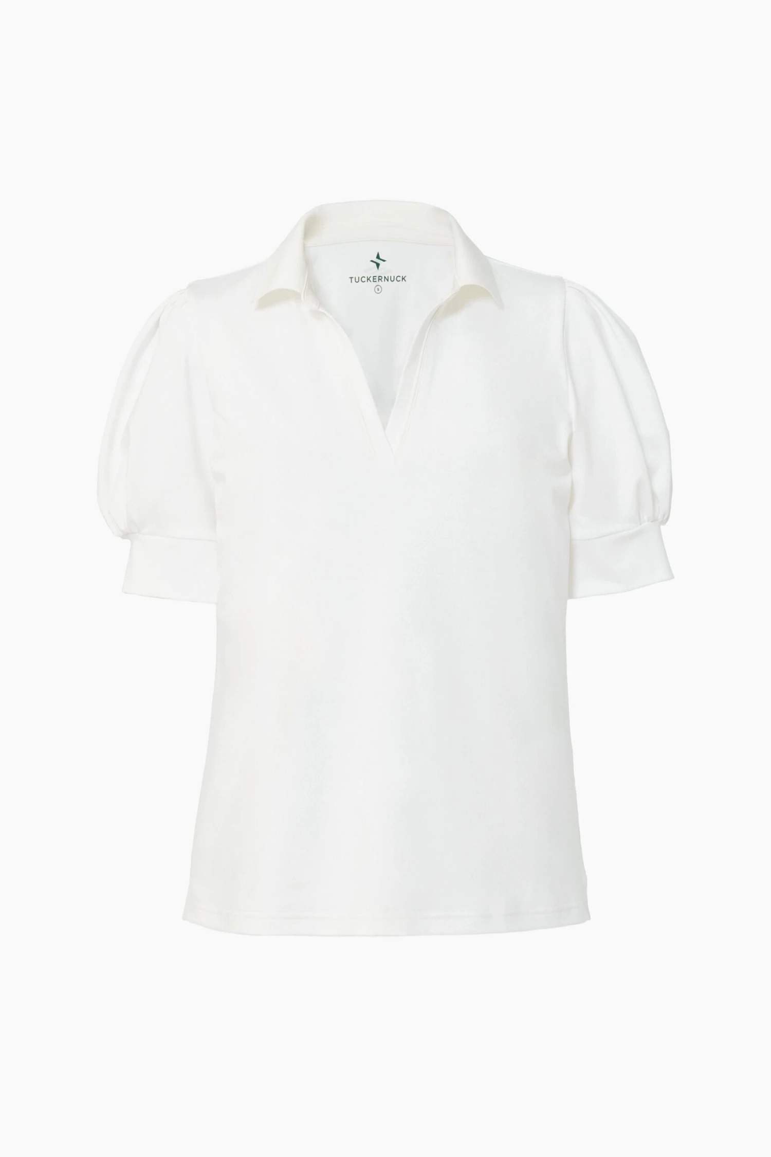 White Puff Sleeve Caroline Polo 10 White Puff Sleeve Caroline Polo - Image 8