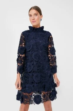 Navy Guipure Lace Daphne Dress -MOTHER || Veronica Beard Shop 5Tswot0kElL4Mi6E3mpXHSXZBr6KJ2FY 1