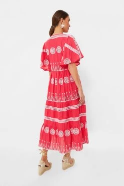 Soleil Red Flirty V-Neck Maxi -MOTHER || Veronica Beard Shop 6zuF7CzXRX10XvQELldeJITeUWxiCBNv 1