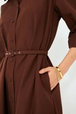 Dark Brown Tokyo Italian Cotton Dress -MOTHER || Veronica Beard Shop 7qtzbSq3gnhyVR7YKFqIZ8LupNKjtQkg 1