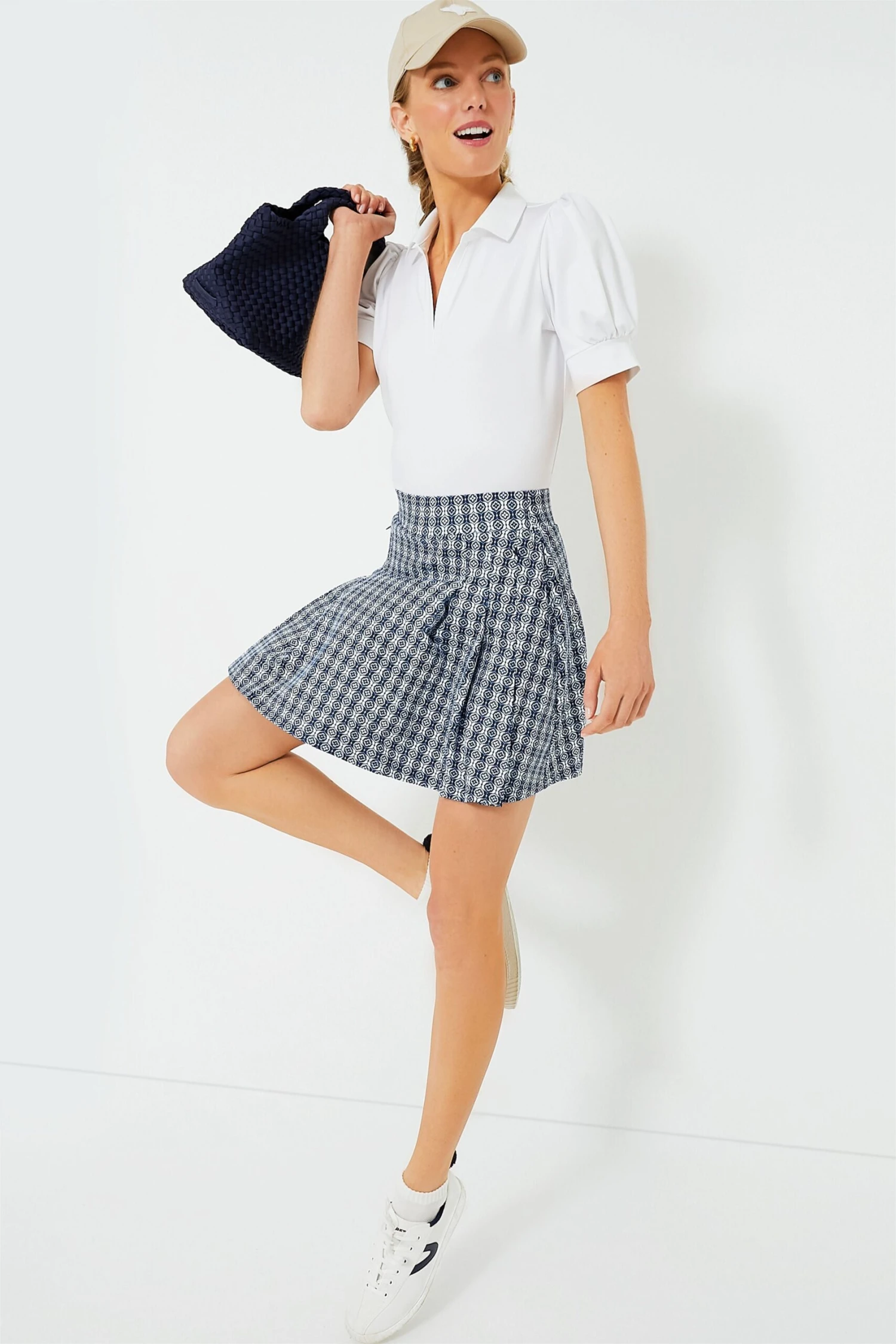 White Puff Sleeve Caroline Polo 4 White Puff Sleeve Caroline Polo - Image 2