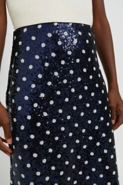 Baum Und Pferdgarten Navy Dotted Sequence Jily Skirt -MOTHER || Veronica Beard Shop A2pEUZoMHWIFwOfRl4QL2UdDputh7gtM 1