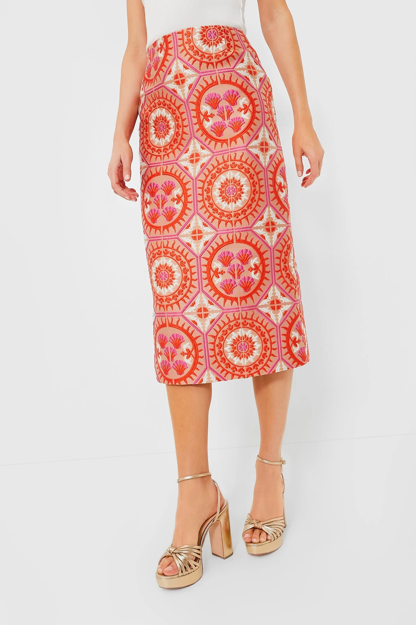 Sun Jacquard Pencil Skirt 3 Sun Jacquard Pencil Skirt