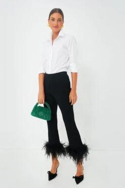 Black Feather Compression Knit Ashford Pants -MOTHER || Veronica Beard Shop Cx8ClnMjp8k9yBDlUX2kML8ODLxGlrEm 1