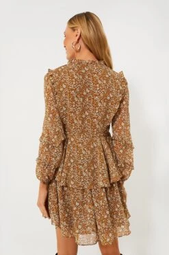 Chestnut Floral Long Sleeve Liza Dress -MOTHER || Veronica Beard Shop D3o1UxfRtQiGLVmCtwmXBkYEUXkAXOrL 1