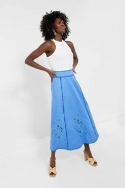 Blue Rosalie Skirt -MOTHER || Veronica Beard Shop DxZIRRWPi4qJH9tAj0gkNqnreVHzTDX1 1