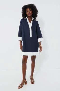 Navy Collier Dress