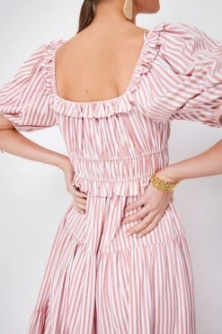 Pink Striped Brielle Midi Dress -MOTHER || Veronica Beard Shop HqxQVwwbSdoQiNWhe2EQsZNvv2qM74vs 1