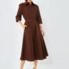 Dark Brown Tokyo Italian Cotton Dress -MOTHER || Veronica Beard Shop Hr6p20DDyoqLo2wBD3AQeHkNurjzvI7f 1