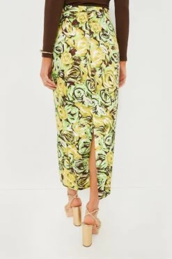 Green And Lemon Abstract Roses Lorelei Twill Skirt -MOTHER || Veronica Beard Shop J3QBqeXy47xQNQBHjxLIIN3SJqOIvzZ3 1