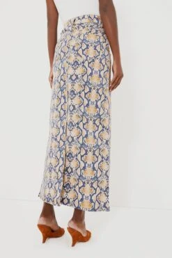 Ganni Safari Print Denim Maxi Slit Skirt -MOTHER || Veronica Beard Shop KXPKnv5ERRk2fyJRPfGX384MR0lw72L5 1