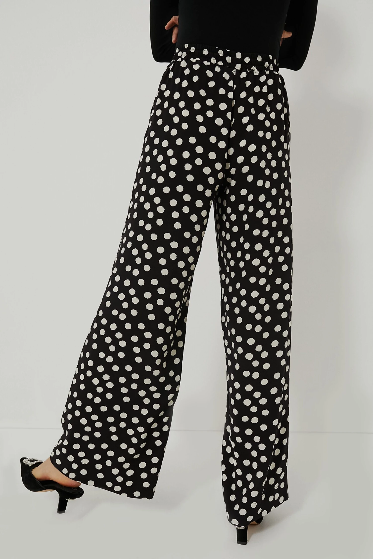 Painterly Dots Black Sharon Pants 6 Painterly Dots Black Sharon Pants - Image 4