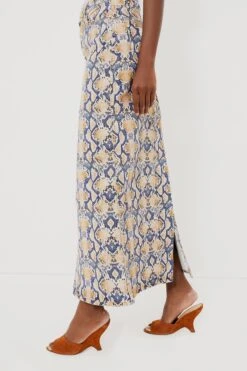 Ganni Safari Print Denim Maxi Slit Skirt -MOTHER || Veronica Beard Shop OqUhZsJaEveauIu2ezCNKyZTXH4rb8Cj 1