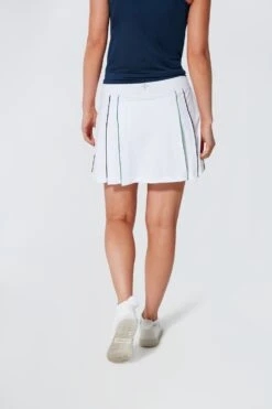White Piped 15 Inch Lydia Tennis Skirt -MOTHER || Veronica Beard Shop QHxrdDC1rqi0Y8ZzEJ4Olo5QwLFNrVMP 1