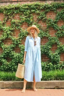 Chambray Linen Lydell Maxi Dress -MOTHER || Veronica Beard Shop RrCFvQRJnH9sjzdnkzObmYiGCARlLg3N 1