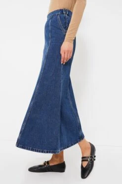 Dark Wash Denim Midi Skirt -MOTHER || Veronica Beard Shop SrhIBZYoYFzGf8iVg47d8gX9C6BZGWHV 1
