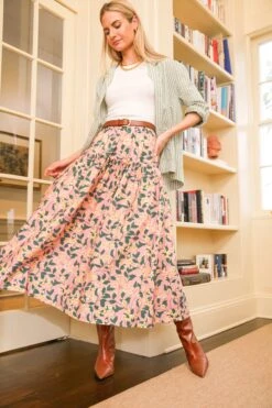 Exclusive Pink Multi Ruffled Maxi Skirt -MOTHER || Veronica Beard Shop UGxq7y3lGfAekX6h0koy6R4iDaAksHar 1