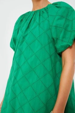 Green Eyelet Quincy Mini Dress -MOTHER || Veronica Beard Shop UtfH7MpAWJ9JxtNaK3oaQdWmW1vyUKd0 1