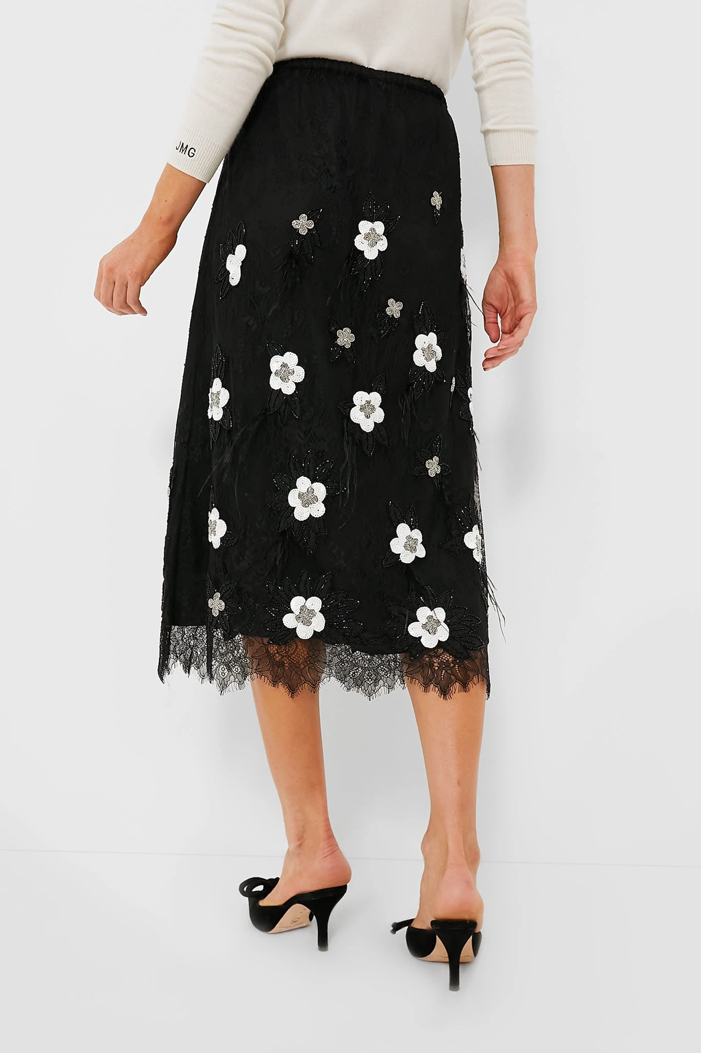 Black Bethany Lace Midi Skirt 6 Black Bethany Lace Midi Skirt - Image 4