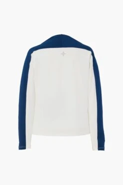 White And Navy Carver Quarter Zip Tee -MOTHER || Veronica Beard Shop VdRgxJB4GpLtOxDeMaZyyHCKUdiZUKrf 1