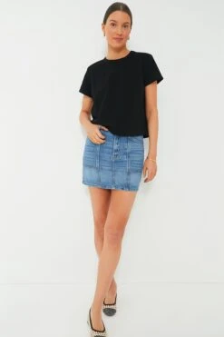 MOTHER Love Line The Lineup Swooner Mini Skirt -MOTHER || Veronica Beard Shop WYsyHJU0NDWpkc1Xkl6TKLE6WNXAV8Ut 1