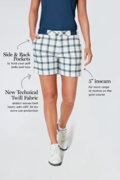Lattice Plaid 5 Inch Linn Golf Shorts -MOTHER || Veronica Beard Shop YjMze2QhxQJ0OFdKbEvhMMnYrC8YR30M 1