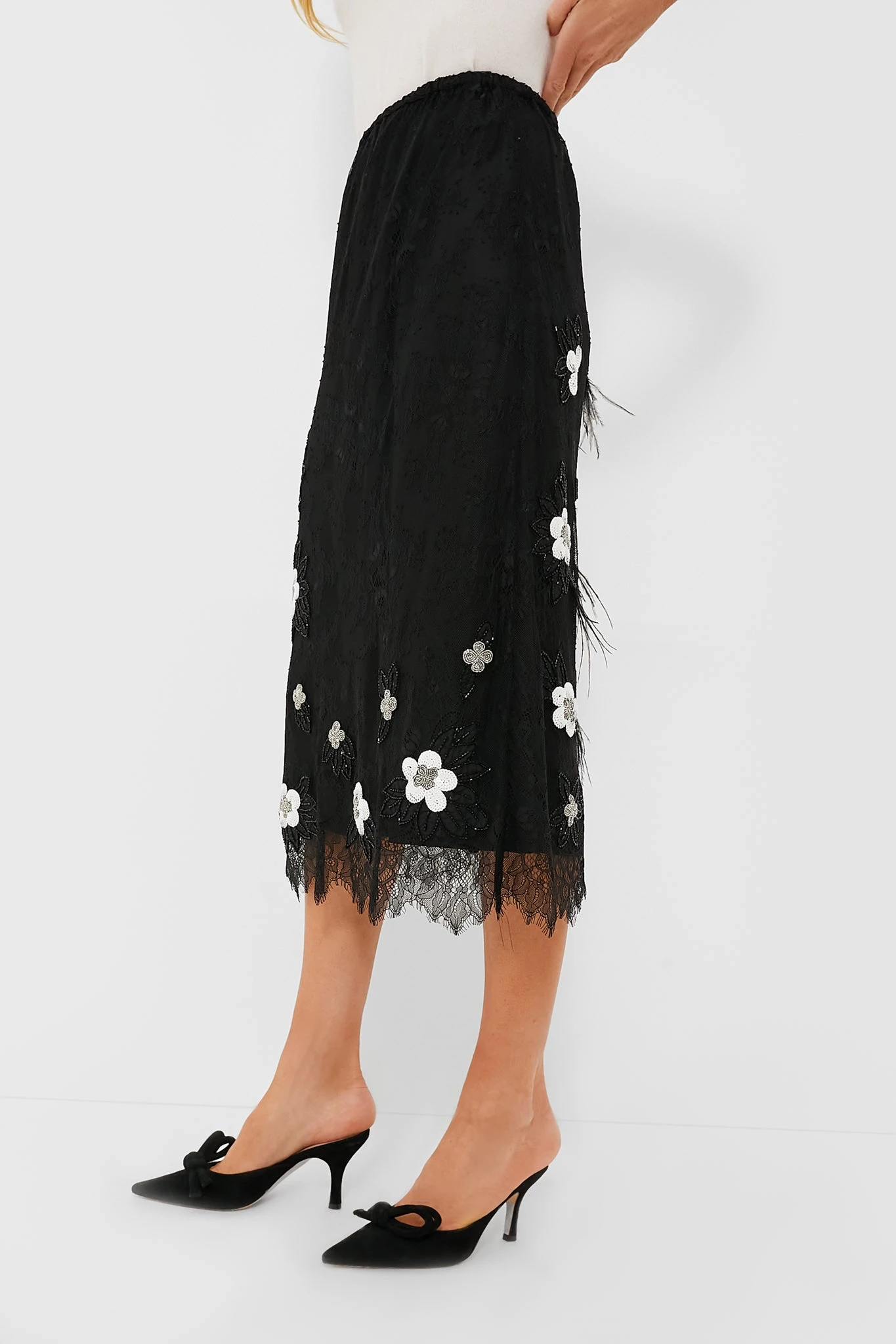 Black Bethany Lace Midi Skirt 5 Black Bethany Lace Midi Skirt - Image 3