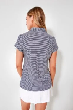 Navy And White Short Sleeve Polo -MOTHER || Veronica Beard Shop bAOm5cNq3niWedK621dEhrY9DPmwzFSc 1