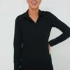 Black Long Sleeve Caroline Polo -MOTHER || Veronica Beard Shop cer4PKc8HUSGAj4UJyMtDJy0ip2QtlSB 1