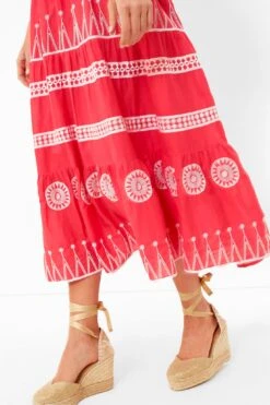 Soleil Red Flirty V-Neck Maxi -MOTHER || Veronica Beard Shop csvaq0mP9XXNUOuNr83J7aNIi0MuPLil 1