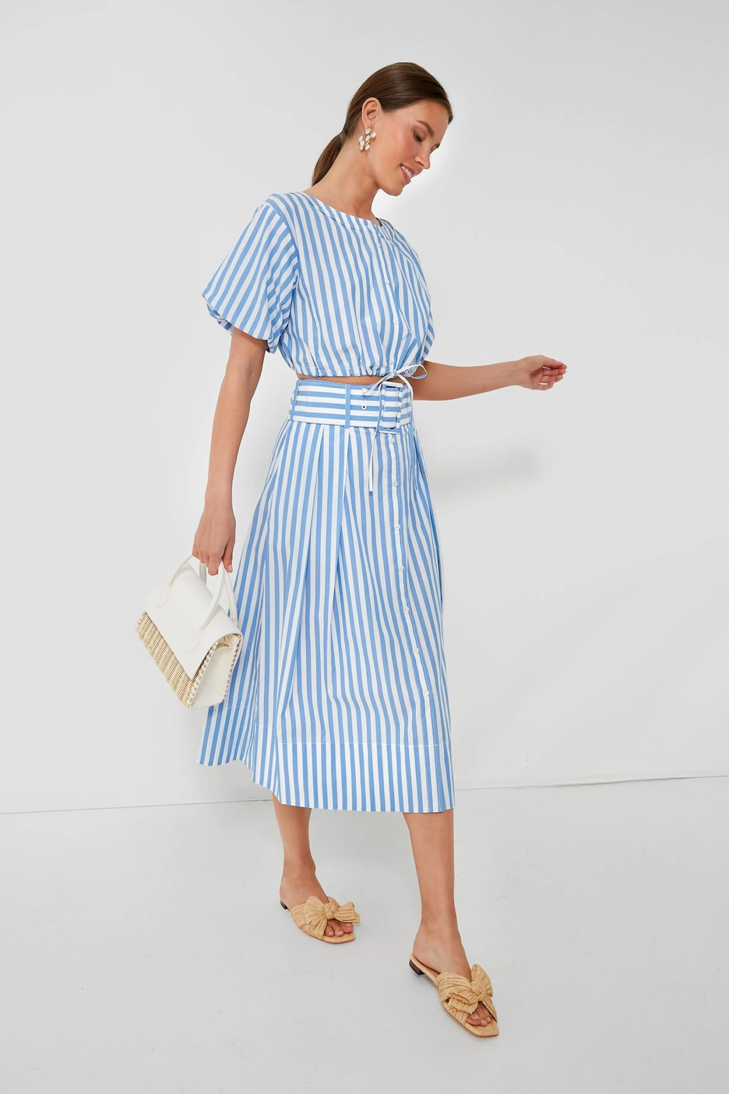 Staud Sea Stripe Kingsley Skirt 4 Staud Sea Stripe Kingsley Skirt - Image 2