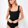 Black Sculpting Square Neck One Piece -MOTHER || Veronica Beard Shop de7k6jGV6LRzBbxI2qd1XVzeep0a7dQN 1