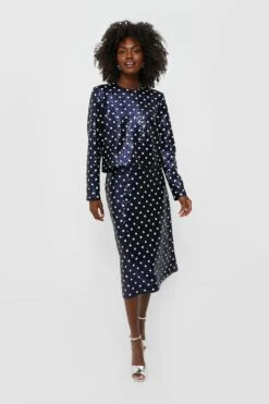 Baum Und Pferdgarten Navy Dotted Sequence Jily Skirt -MOTHER || Veronica Beard Shop gB0aWBsABxz30g8FQ5wLbcIsbP2gO9hF 1