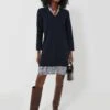Navy Wool And Cotton Combo Sweaterdress 2 Navy Wool And Cotton Combo Sweaterdress -MOTHER || Veronica Beard Shop hTsS2l5rUVEE2FXwpLRD4d7VsmcDCkOB 1