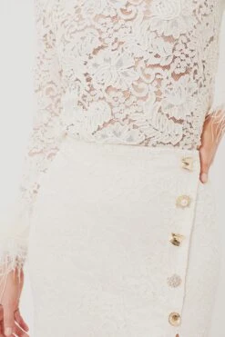 SELF PORTRAIT Cream Cord Lace Midi Skirt -MOTHER || Veronica Beard Shop hfFWsjI0tqdGintagotGeMtlJjK3xl9Q 1