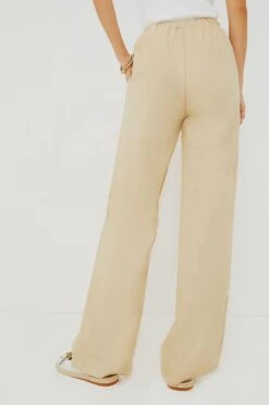 Beige Linen Drawstring Pants -MOTHER || Veronica Beard Shop iiUxE8ibppfGLeBETtComzuT7q80fF7A 1