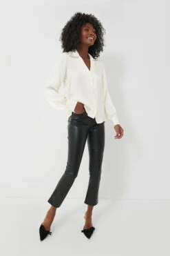 Veronica Beard Black Carly Vegan Leather Kick Flare -MOTHER || Veronica Beard Shop jf7AvsxWRrTMVU8v5YQF2RewP7B0YgW9 1