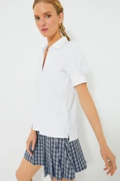 White Puff Sleeve Caroline Polo 12 White Puff Sleeve Caroline Polo -MOTHER || Veronica Beard Shop kxbNqYGFYC7ZxLaLy3uKHo1VH8bXkhXa 1