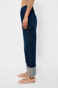 Veronica Beard Dusted Oxford Dylan High Rise Straight Leg With Cuff -MOTHER || Veronica Beard Shop lt5b7f13B2LLGQqPfiFI7lBpVd8NZ5E7 1