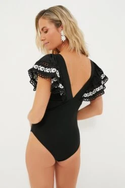 Black Katya Embroidered One Piece -MOTHER || Veronica Beard Shop lxBVtNnDTpRwB7ZPSI6pCse7ARczTM0v 1
