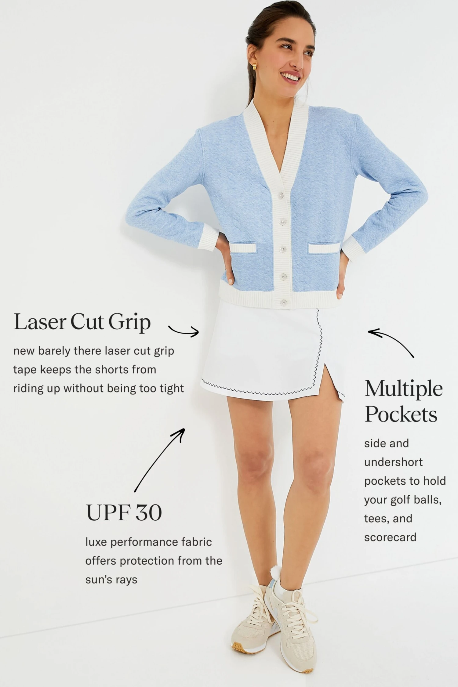 White 16 Inch Halliet Golf Skirt 5 White 16 Inch Halliet Golf Skirt - Image 3