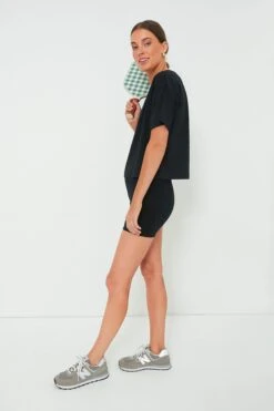 Black Cropped Ryan Boyfriend Tee -MOTHER || Veronica Beard Shop myRAYwxDbnThbuAVPOnjUtVlj4vGnYA9 1