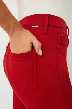 MOTHER Haute Red High Waisted Weekender Skimp -MOTHER || Veronica Beard Shop nYQe05ZANJXk6LSG5byc6iv8sM1MGmhd 1