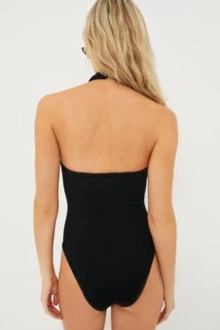 Black Polly Halter Neck One Piece -MOTHER || Veronica Beard Shop ncPY4X3wtILZUHg4RFhtiAXsvzs4fHOj 1