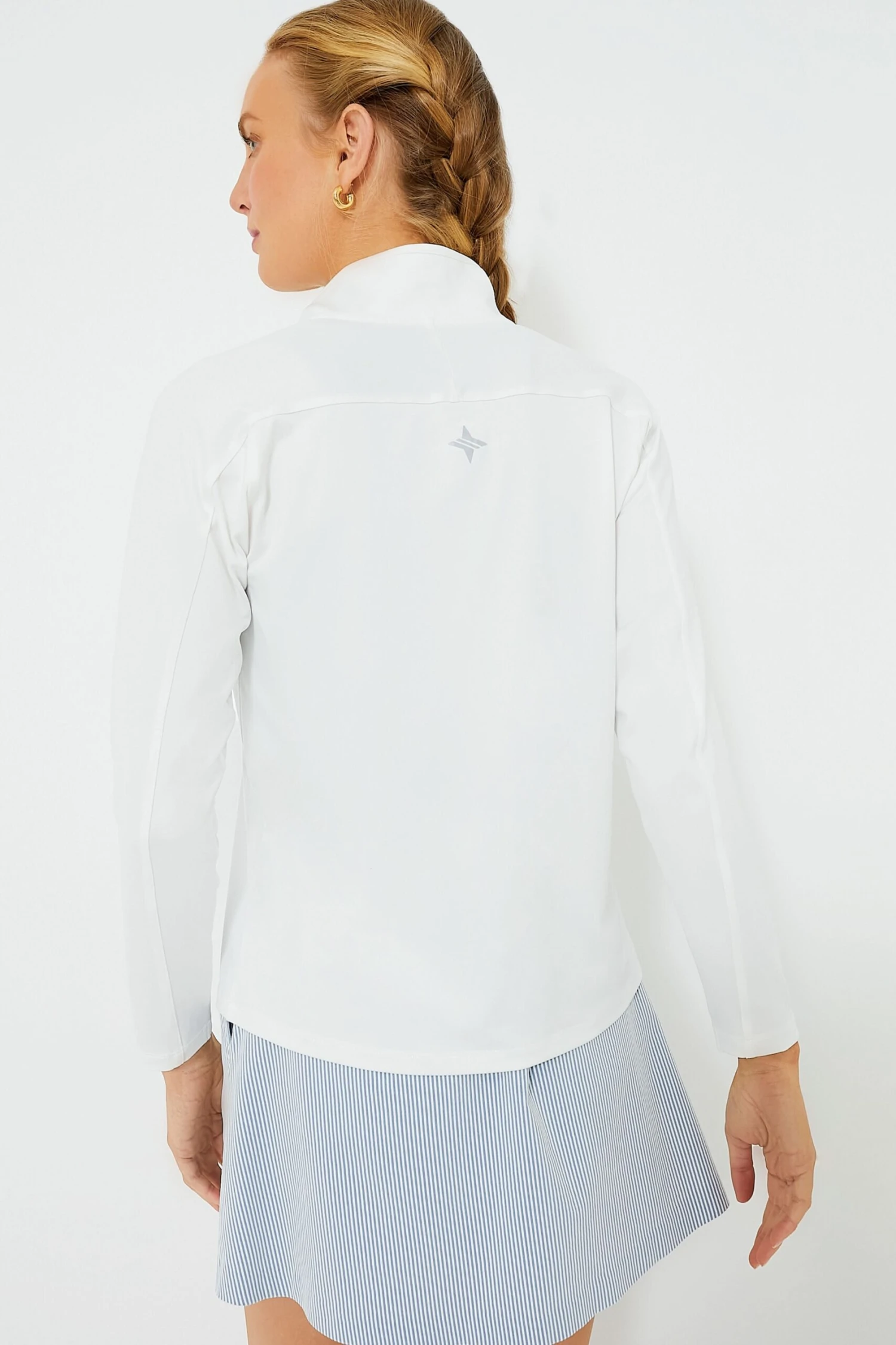 White Carver Quarter Zip Tee 6 White Carver Quarter Zip Tee - Image 5