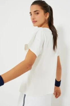 White Short Sleeve Ryan Boyfriend Tee -MOTHER || Veronica Beard Shop r6e8KsDVZS4IwSPrK6iravJXmlHIlyRP 1